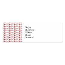 Fun Pink Christmas Bells and Candy Cane Scroll Business Card Template