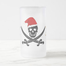 Fun Pirates Christmas Frosted Mug