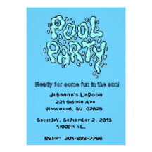 fun pool party invitation