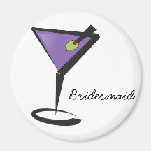 fun purple martini magnets
