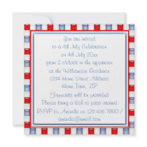 Fun Red, White and Blue Patriotic Party Invitation