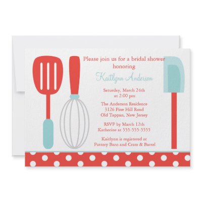 Fun Retro Kitchen Bridal Shower Invitation by celebrateitinvites