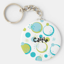 Fun Retro Pattern Keychain