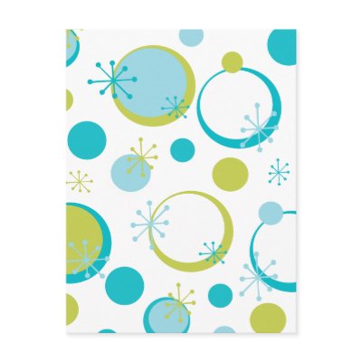 Fun Retro Pattern Postcards by trennea