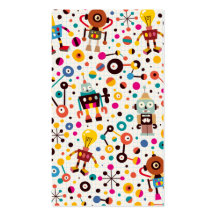 Fun robots business card templates