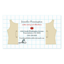 Fun sewing and alterations business card template