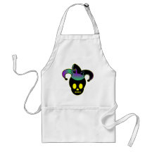 Fun Skull Jester Tattoo Apron