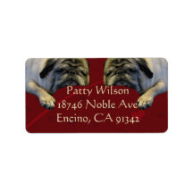 Fun Sleepy Pug Address Labels