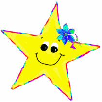 Fun Smiley Star Pin Photo Sculpture