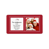 Fun Snowman Holiday PHOTO Return Address Label