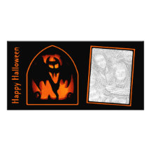 Fun, Spooky Halloween Vampire Bat Pumpkin Photo Cards
