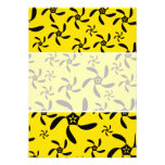 Fun sunny yellow and black flower design. custom invite