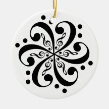 Fun Swirly Musical Holiday Ornament