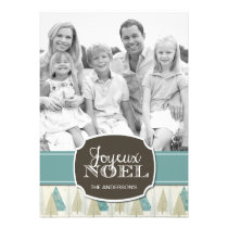 Fun Tree Pattern Christmas Photo Cards invitations