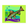 Fun Vintage Retro Tropical Fish Post Card
