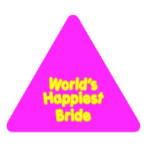 Fun Weddings & Happy Brides  Worlds Happiest Bride Stickers