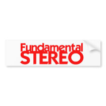 Fundamental Stereo Bumper Sticker