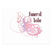 Funeral Babe Post Card