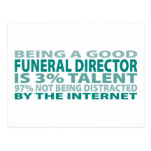 Funeral Director 3% Talent Post Cards