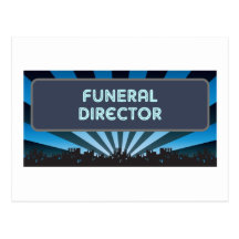 Funeral Director Marquee Postcard