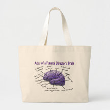 Funeral Director/Mortician Funny Brain Design Bags