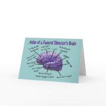 Funeral Director/Mortician Funny Brain Design Card