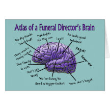 Funeral Director/Mortician Funny Brain Design Card
