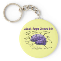 Funeral Director/Mortician Funny Brain Design Keychain