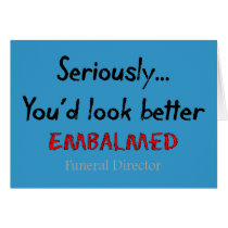 Funeral Director/Mortician Funny Hearse Design Greeting Card