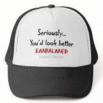 Funeral Director/Mortician Funny Hearse Design Mesh Hat