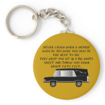 Funeral Director/Mortician Funny Hearse Design Key Chains