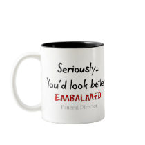 Funeral Director/Mortician Funny Hearse Design Mugs