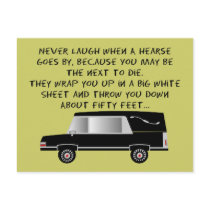 Funeral Director/Mortician Funny Hearse Design Post Cards