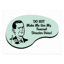 Funeral Director Voice Postcard
