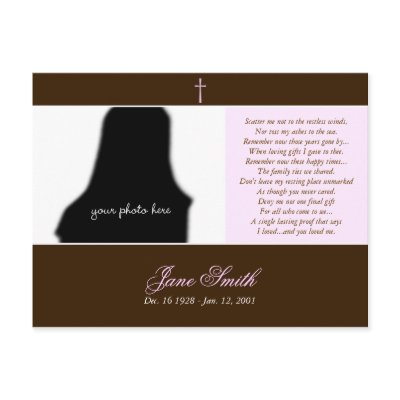 Funeral Memorial Prayer Card Photo Template :: 2A Post Cards by tanyapecora