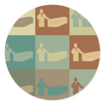 Funeral Pop Art Round Stickers