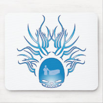 Funeral Skull Mouse Pad