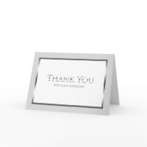 Funeral Thank You Card -- Classic Silver