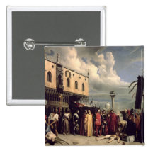 Funerary honours given to Titian who died in Venic Pinback Buttons
