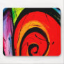 Funky Abstract Circles Art Mouse Pad