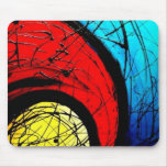 Funky Abstract Circles Art Mousepad