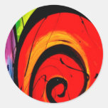 Funky Abstract Circles Art Sticker