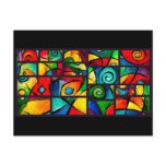 Funky Abstract Swirly Art Postcard