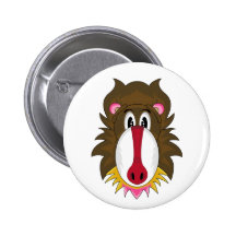 Funky Baboon Badge Pin
