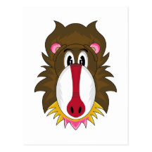 Funky Baboon Postcard