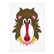 Funky Baboon RSVP Card Invite