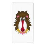 Funky Baboon Sticker Label