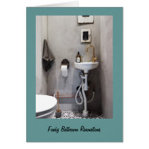 Funky Bathroom Greeting Card
