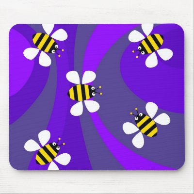 Funky Bees Mouse Mats by prawny