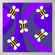 Funky Bees Posters